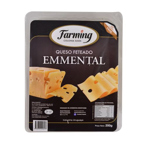 Queso emmental fetas FARMING 200 g