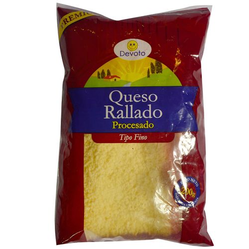 Queso rallado fino Devoto 200 g