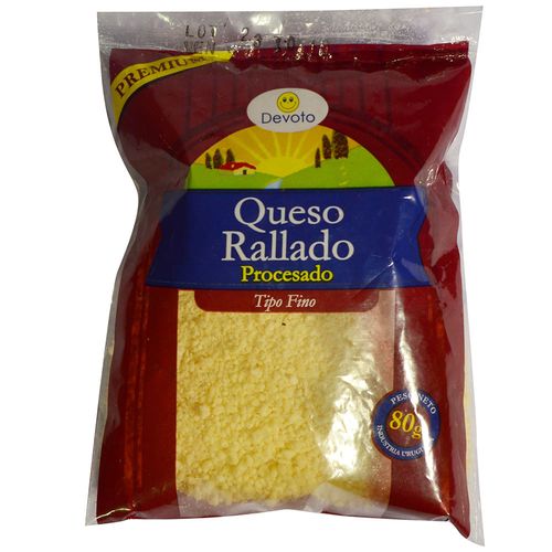 Queso rallado fino Devoto 80 g