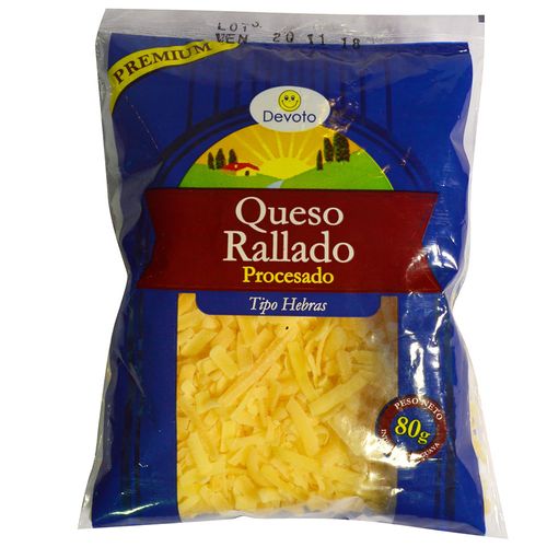 Queso rallado grueso Devoto 80 g