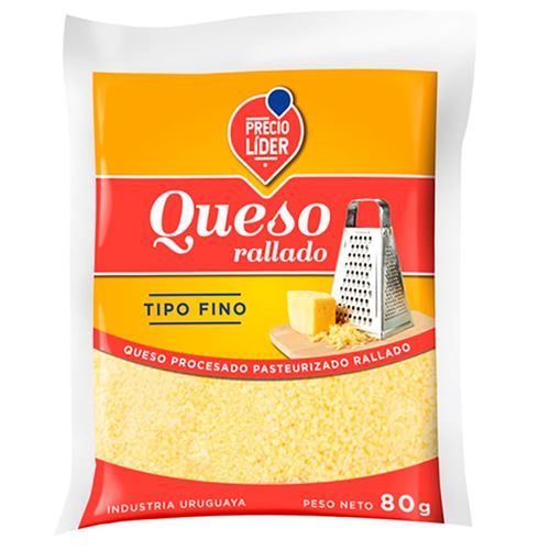 Queso rallado fino PRECIO LÍDER 80 g