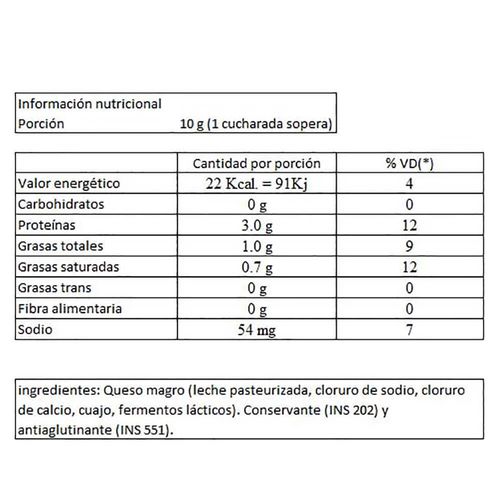 Queso rallado MAIA Magro hebras 200 g