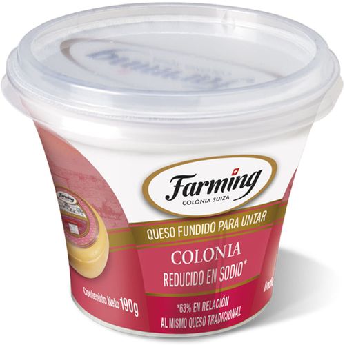 Queso untable Colonia FARMING sin sal 190 g