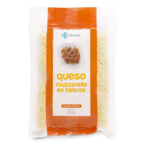 Queso muzzarella COLONIAL hebras 500 g
