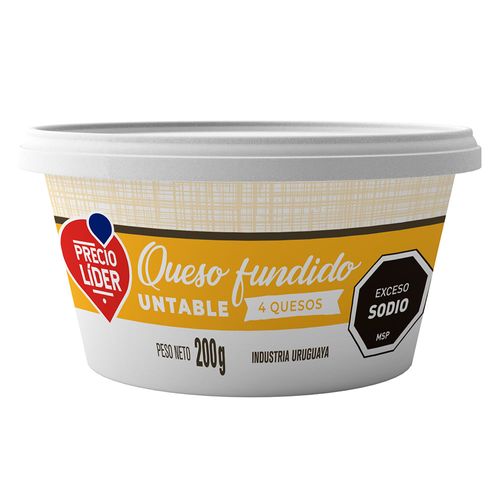 Queso untable 4 quesos PRECIO LÍDER 200 g