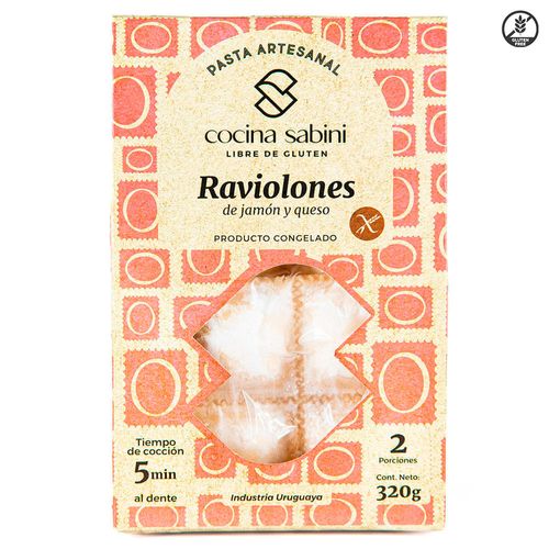 Raviolones de jamón y queso 320g
