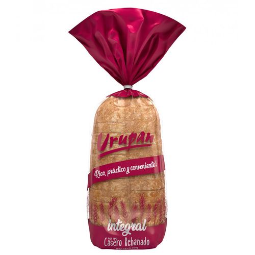 Pan casero rebanado integral