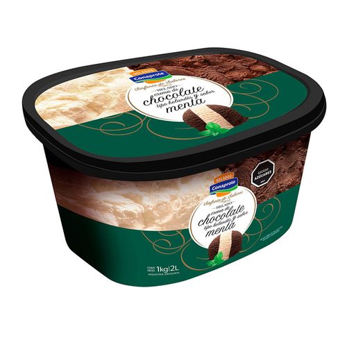 Helado chocolate holandés y menta CONAPROLE 2 L