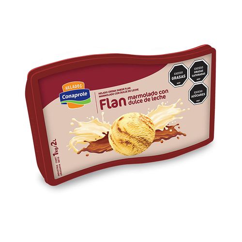 Helado CONAPROLE flan marmolado 2 L