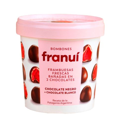 Bombones FRANUÍ frambuesa chocolate amargo y chocolate blanco 150 g