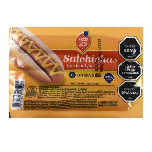 Frankfurters x 8 PRECIO LÍDER 330 g