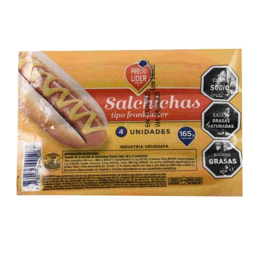 Frankfurters x 4 PRECIO LÍDER 165 g