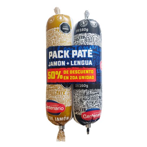 Pack pate jamón y lengua CENTENARIO 320 g