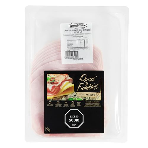 Jamón cocido extra Etiqueta Azul CENTENARIO atmósfera controlada x 250 g