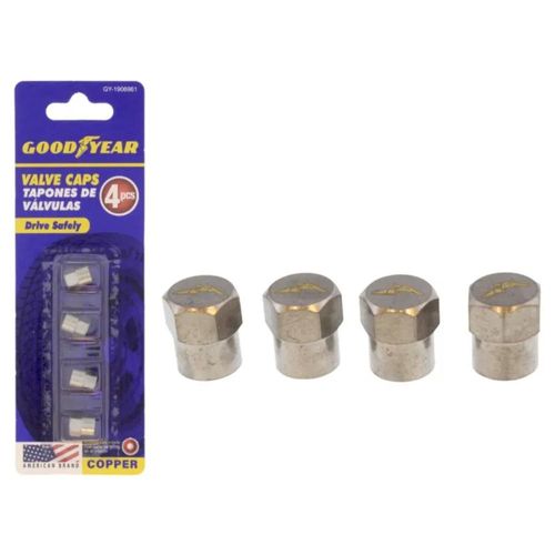 Tapones GOODYEAR de valvulas set 4 piezas