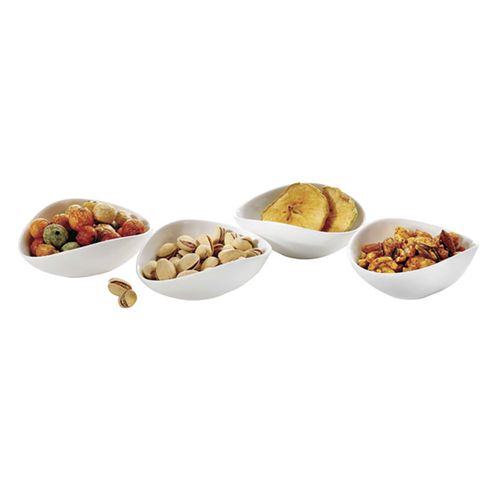 Set X4 bowls 10Cm ceramica blanco