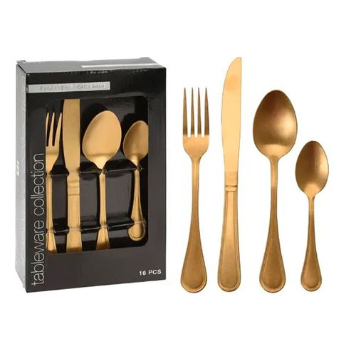 Set x 16 piezas acero inoxidable Gold