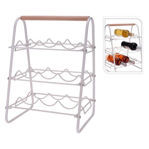 Rack de metal 9 botellas