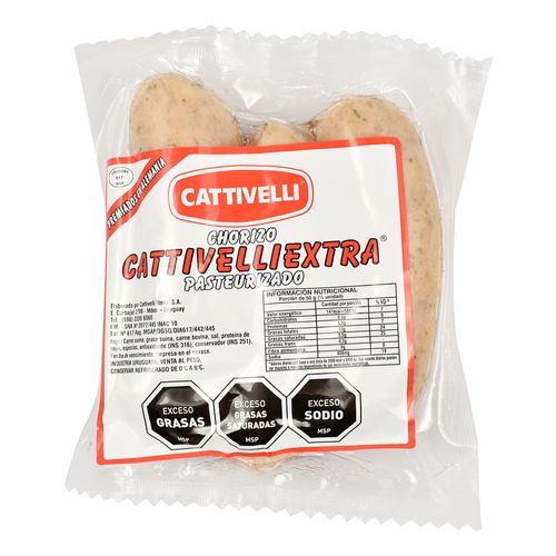 Chorizo Extra CATTIVELLI al vacío x 400 g