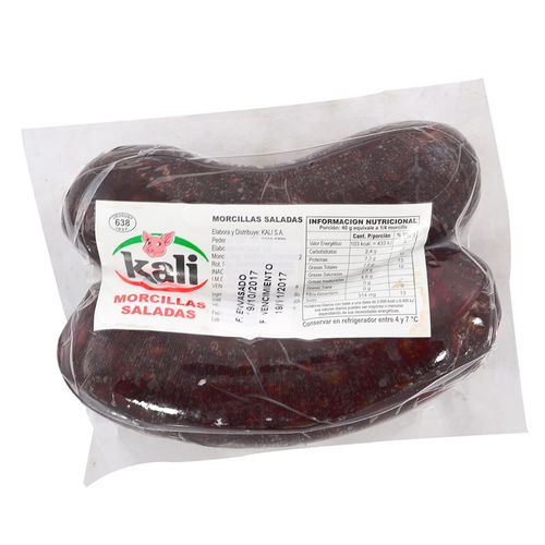 Morcillas Salada KALI al vacío x 300 g