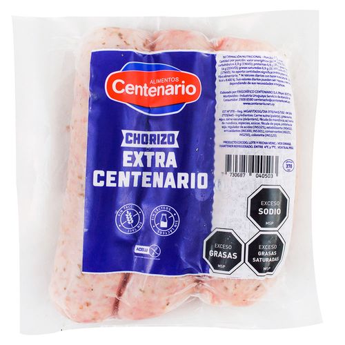 Chorizo Extra CENTENARIO al vacío 3 un. x 350 g