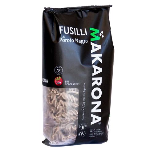 Fusilli de poroto negro MAKARONA 250 g