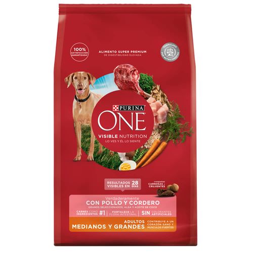 Alimento ONE adulto med/grande pollo y cordero 2 kg