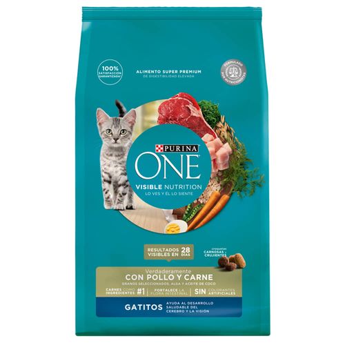 Alimento ONE kitten pollo y carne 500 g