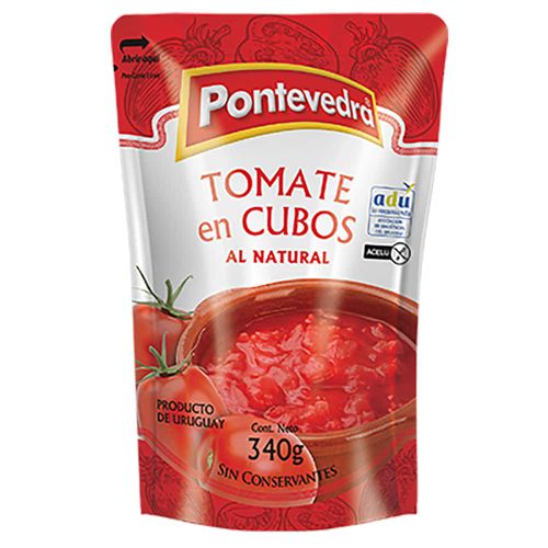 Tomate en cubos al natural PONTEVEDRA 340 g