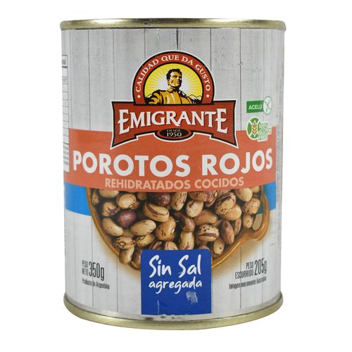 Porotos rojos EMIGRANTE sin sal 350 g