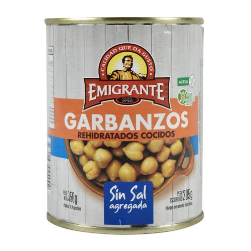 Garbanzos cocidos EMIGRANTE sin sal 350 g