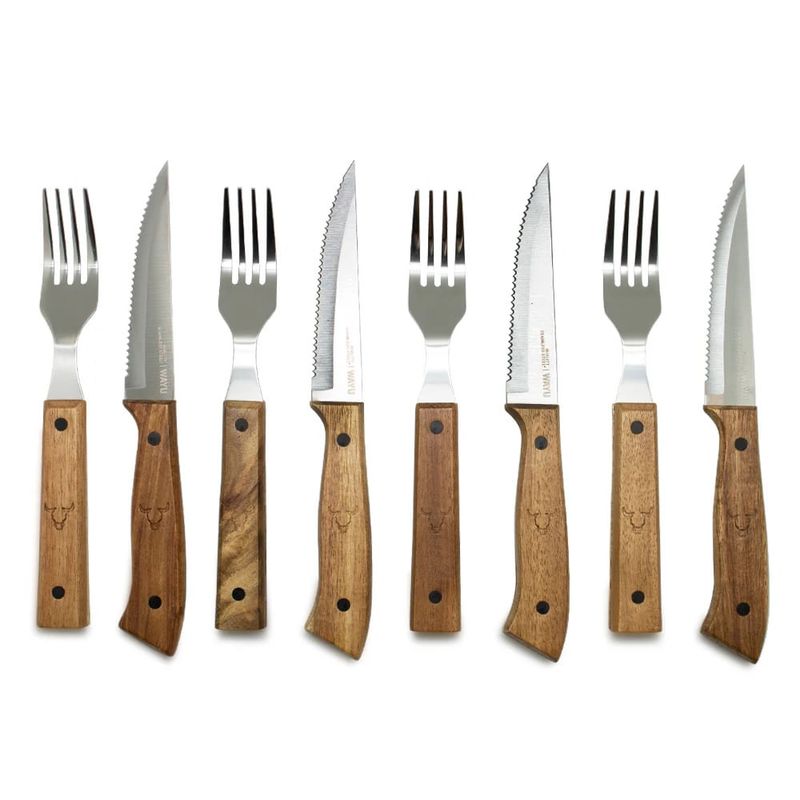 Set-x8-Cuchillos-y-Tenedores-Acero-Inoxidable-Mango-Madera-1