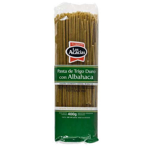 Fideo fetuccini albahaca LAS ACACIAS 400 g