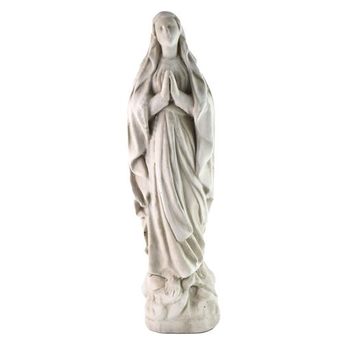Virgen María en cemento 12x11xh43 cm