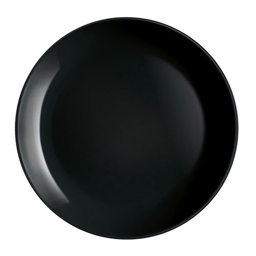 Plato postre 19 cm negro