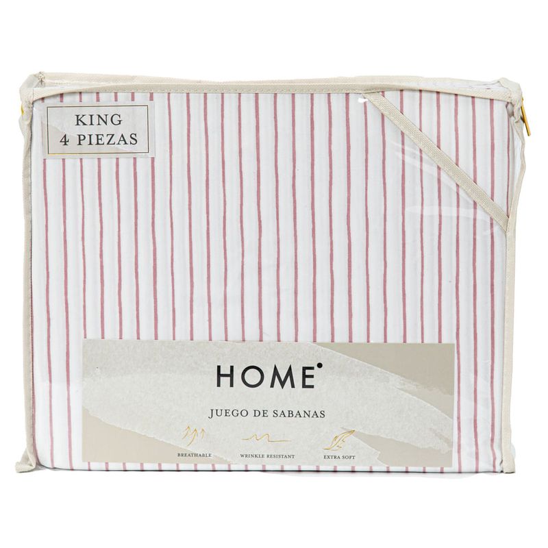 Juego-de-Sabanas-HOME-King-Size-estampado-lineas-rosa-2