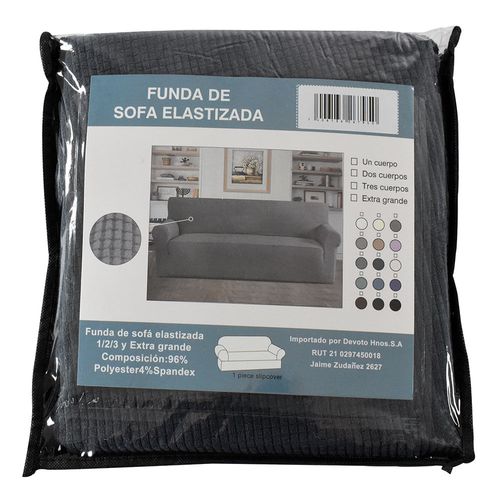Funda sofá Punto Jacquard 1 cuerpo Gris 05