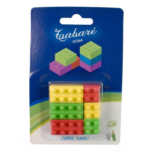 Goma de borrar TABARÉ bloques 6 un.