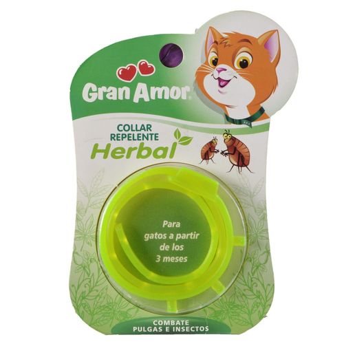 Collar repelente herbal para gato GRAN AMOR