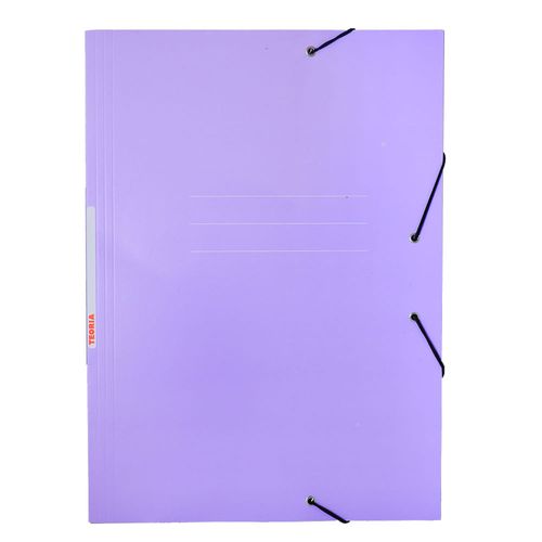 Carpeta TEORÍA+ con elástico lila pastel