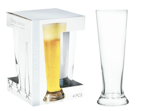 Set x4 vasos cerveza 370ml vidrio
