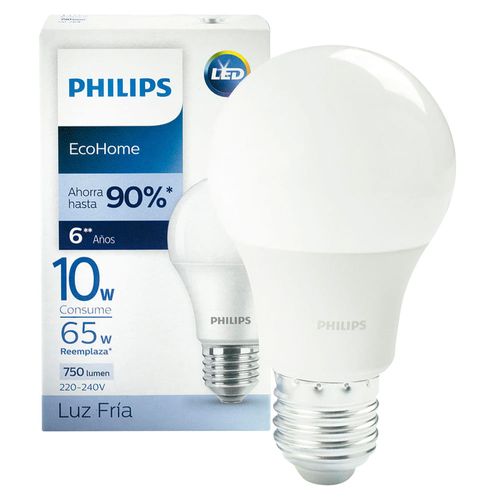 Lámpara led PHILIPS Ecohome 10W- 65W E27 6500k
