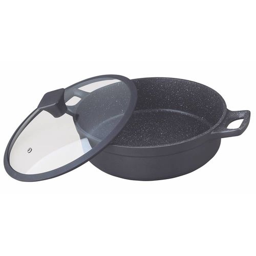 Cacerola 28x12cm antiadherente con tapa vidrio