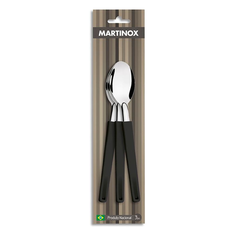 Set-x-3-cucharas-de-postre-acero-inoxidable-con-mango-negro-0
