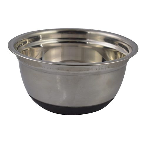 Bowl 17 cm acero inoxidable con base antideslizante negro