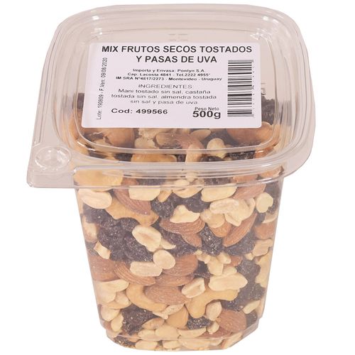 Mix frutos secos sin sal y pasa morena 500 g