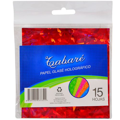 Papel glacé TABARÉ holográfico 15h