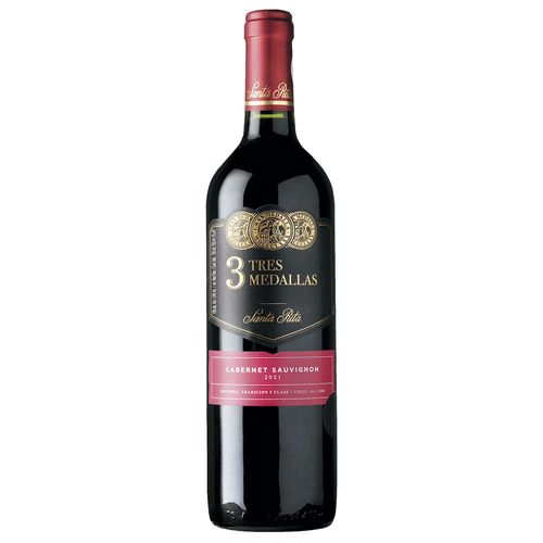 Vino Tinto Cab. Sauv. 3 Medallas SANTA RITA 750 ml