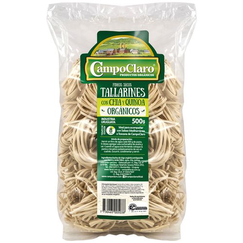 Fideos tallarines CAMPOCLARO con Chía y Quinoa 500 g