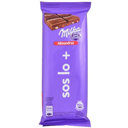 Chocolate MILKA Almendras 55 g